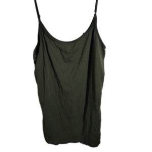 Women's Time and Tru Medium Green Spaghetti Strap Tank Top